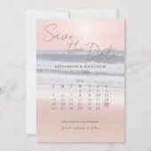 Sunset Beach Wedding Save The Date (Voorkant)