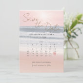 Sunset Beach Wedding Save The Date (Staand voorkant)