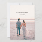 Sunset Beach Wedding Save The Date (Achterkant)