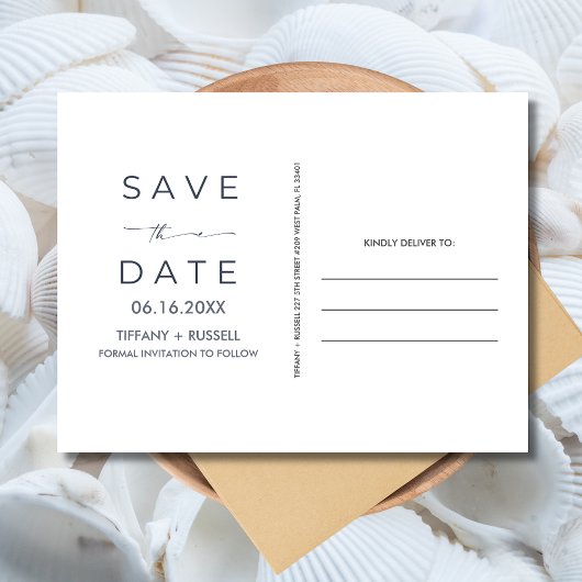 Sunset Beach Wedding Save the Date Briefkaart