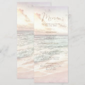 Sunset Beach Wedding | Seaside Beach Wedding Menu (Voorkant / Achterkant)