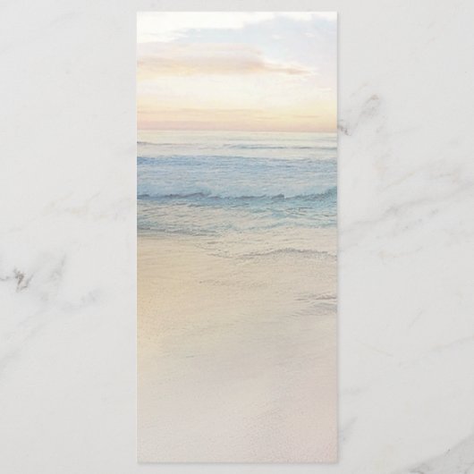 Sunset Beach Wedding | Seaside Beach Wedding Menu (Achterkant)