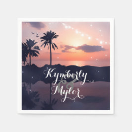 Sunset Beach Wedding Servet