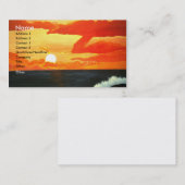 Sunset Beach West Coast Bedrijfsprofiel Kaart Kuns Visitekaartje (Voorkant / Achterkant)