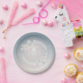 Sunset Beach Wreator Monogram Papieren Bordje (Feest)