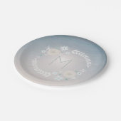 Sunset Beach Wreator Monogram Papieren Bordje (Gekanteld)