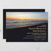 Sunset Beach zee huwelijksuitnodigingen Kaart (Voorkant / Achterkant)