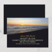 sunset beach zee SAVE THE DATE KAARTEN (Voorkant / Achterkant)