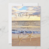 Sunset Beach Zee sterren Fotoviering van het leven Bedankkaart (Voorkant)