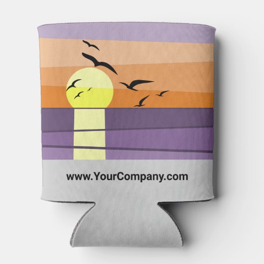 Sunset Beach - Zomerevenement - Branded Blikjeskoeler (Achterkant)