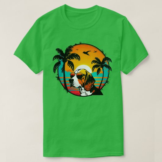 Sunset Beagle 1 T-shirt (Design voorkant)