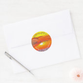 Sunset bedankt 2443 ronde sticker (Envelop)