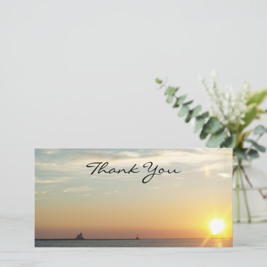 Sunset bedankt je fotokaart (Staand voorkant)