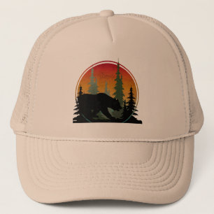 Sunset Beer Natuur Bos Dier Trucker Pet