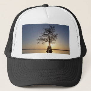 Sunset Behind a Tree Trucker Pet
