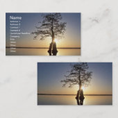 Sunset Behind a Tree Visitekaartje (Voorkant / Achterkant)
