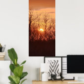 Sunset Behind the Trees Poster (Thuiskantoor)