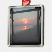 Sunset Beneath the Pier - Oak Island , NC Metalen Ornament (Links)