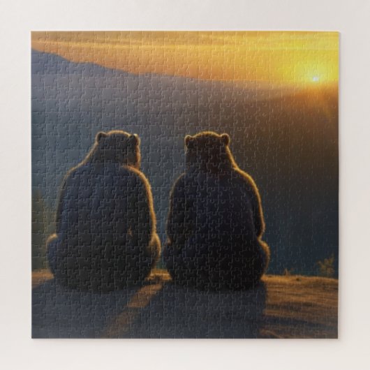 Sunset-Beren Legpuzzel (Verticaal)