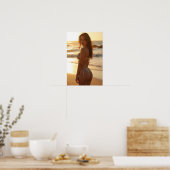 Sunset Bikini Babe Poster (Keuken)
