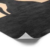 Sunset Bird and Tree Silhouette van Julia Hanna. Poster (Hoek)