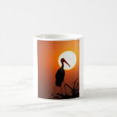 Sunset Bird on Branch - Natuur kunst aan de muur Koffiemok (Center)