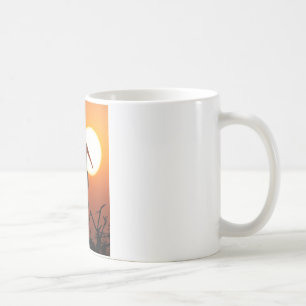 Sunset Bird on Branch - Natuur kunst aan de muur Koffiemok