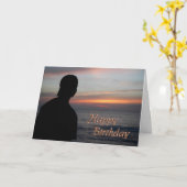 Sunset Birthday Card for Reuny Father or Son Kaart (Gele Bloem)
