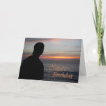 Sunset Birthday Card for Reuny Father or Son Kaart<br><div class="desc">Birthday card for either a biological father to give to the son with whom he has been reunited, or from a son to his biological father. Gelukkig is dat een new relationship. I do not charge extra to customize the inside verse of any card. Feel free to contact me for...</div>