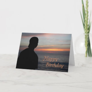 Sunset Birthday Card for Reuny Father or Son Kaart