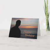 Sunset Birthday Card for Reuny Father or Son Kaart (Voorkant)