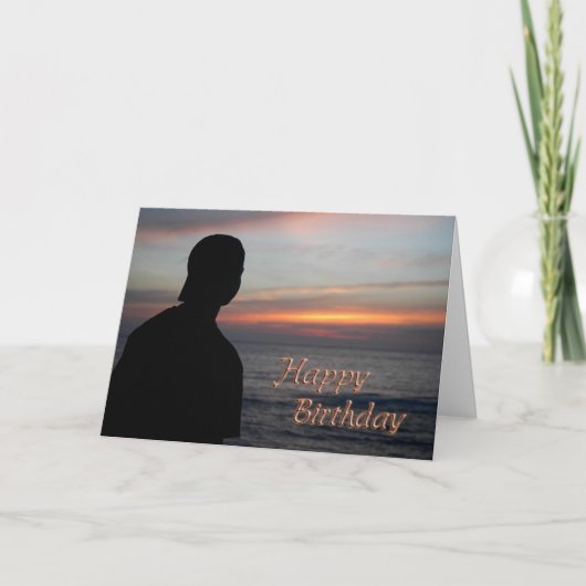 Sunset Birthday Card for Reuny Father or Son Kaart (Voorkant)