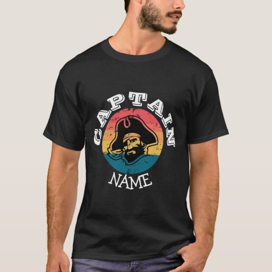 Sunset Black Beard Pirate Party T-Shirt (Voorkant)