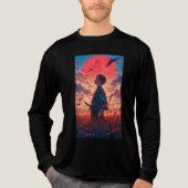 Sunset Blade: Tanjiro's Besluit Tri-Blend Shirt (Voorkant volledig)
