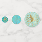 Sunset Blauw en Goud Confetti (Achterkanten)