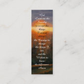 Sunset Blessings and Prayers Sympathy Card Mini Visitekaartje (Voorkant)