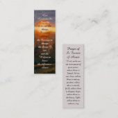 Sunset Blessings and Prayers Sympathy Card Mini Visitekaartje (Voorkant / Achterkant)