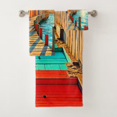 Sunset Bliss: Seaside Hues Bad Handdoek (Insitu)