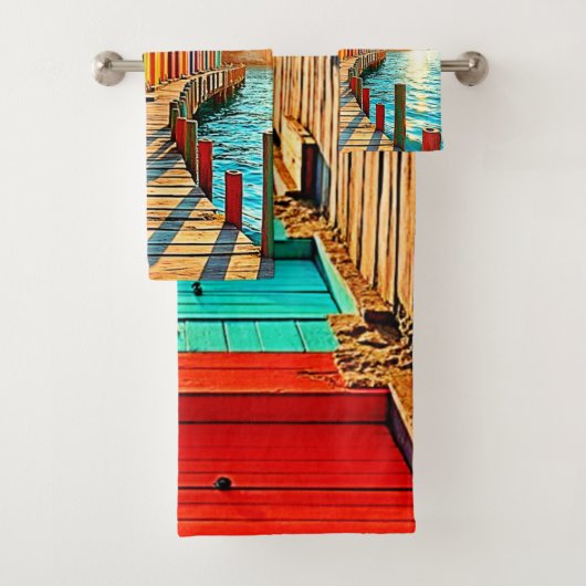 Sunset Bliss: Seaside Hues Bad Handdoek (Insitu)