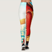 Sunset Bliss: Seaside Hues Leggings (Achterkant)