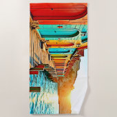 Sunset Bliss: Seaside Hues Strandlaken (Voorkant)