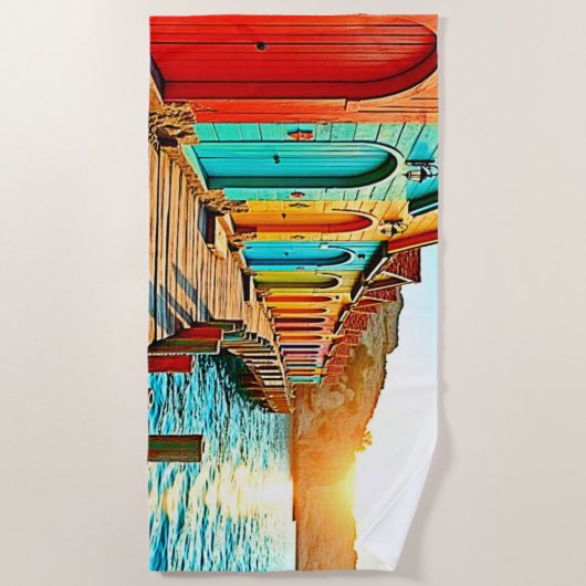 Sunset Bliss: Seaside Hues Strandlaken (Voorkant)