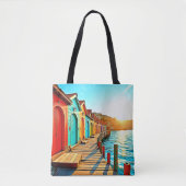 Sunset Bliss: Seaside Hues Tote Bag (Voorkant)