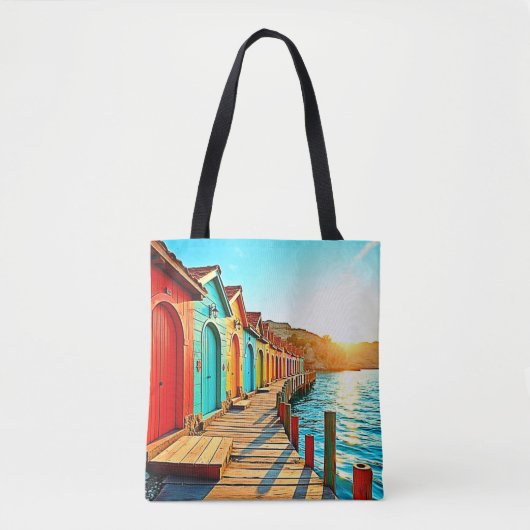 Sunset Bliss: Seaside Hues Tote Bag (Voorkant)