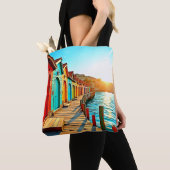 Sunset Bliss: Seaside Hues Tote Bag (Dichtbij)