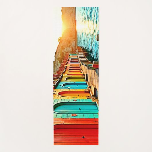 Sunset Bliss: Seaside Hues Yogamat (Voorkant)