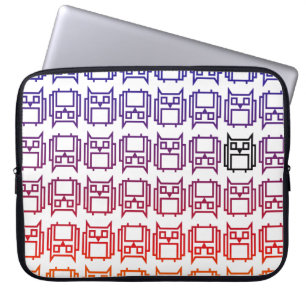 Sunset Block Owl Laptop Sleeve