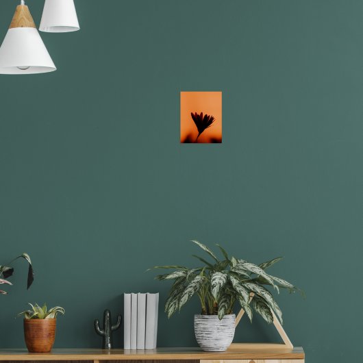 Sunset Bloom: The Silhouette of Dusk Poster (Woonkamer 1)