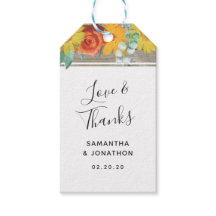 Sunset Bloom Trouwgunst Hanging Labels