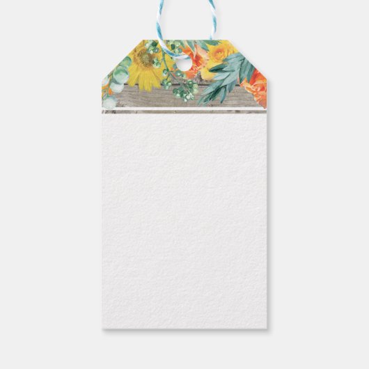 Sunset Bloom Trouwgunst Hanging Labels Cadeaulabel (Achterkant)